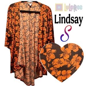 NWT LulaRoe Lindsay Floral Open Front Duster Cardigan Batwing Lightweight
